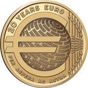 2½ Euros 20th anniversary of the Euro reverse image