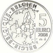 5 Euros - Albert II Smurfs obverse image