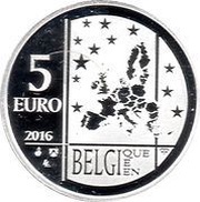 5 Euros Emile Verhaeren obverse image