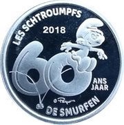 5 Euros - Philippe Smurfs, Belgium, 2018 reverse image