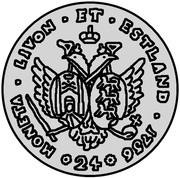 24 Kopecks - Elizabeth Krasny; pattern; type 1 reverse image