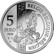 5 Euros First train on Europe obverse image