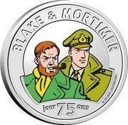 5 Euros Blake and Mortimer, coloured reverse image