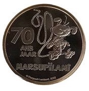 5 Euros Marsupilami reverse image