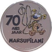5 Euros Marsupilami, coloured, Belgium, 2022 reverse image