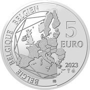 5 Euros Spirou and Fantasio, coloured obverse image
