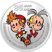 5 Euros Spirou and Fantasio, coloured, Belgium, 2023 reverse image