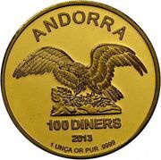 100 Diners Golden Eagle - Gold Bullion obverse image