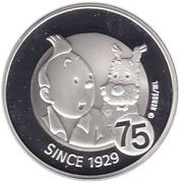 10 Euros - Albert II Tintin reverse image