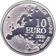 10 Euros - Albert II Bois du Cazier obverse image