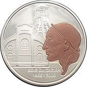 10 Euros - Albert II Mines of Marcinelle Disaster - plated type, Belgium, 2006 reverse image
