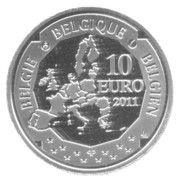 10 Euros - Albert II Discovery of South Pole obverse image