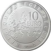 10 Euros - Albert II Pierre de Coubertin obverse image