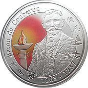 10 Euros - Albert II Pierre de Coubertin, Belgium, 2012 reverse image