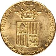 1 Sobirana - Joan Martí i Alanis Episcopal Co-Prince; Latin, Andorra, 1978 reverse image