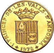 1 Sobirana - Joan Martí i Alanis Episcopal Co-Prince; Catalan, Andorra, 1978 reverse image