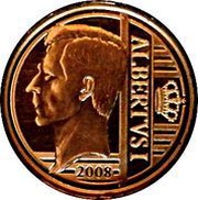 12½ Euros - Albert II King Albert I - Dynasty Anniversary, Belgium, 2008 reverse image