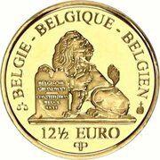 12½ Euros - Albert II King Leopold III - Dynasty Anniversary, Belgium, 2009 reverse image