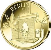 12½ Euros 30 ans de la chute du mur de Berlin reverse image