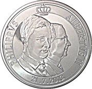 20 Euros - Philippe Accession, Belgium, 2013 reverse image