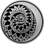 3 Roubles The Year of the Snake; with crystal, Russia, 2013 reverse image