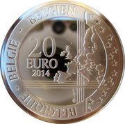 20 Euros - Philippe Berlin Wall, Belgium, 2014 obverse image