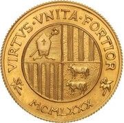 1 Sobirana - Joan Martí i Alanis Episcopal Co-Prince; Latin, Andorra, 1980 reverse image