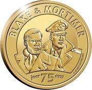 25 Euros Blake and Mortimer reverse image