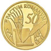 50 Euros - Albert II Treaty of Rome, Belgium, 2007 reverse image