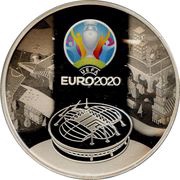 3 Roubles UEFA Euro 2020, Russia, 2021 reverse image
