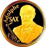 50 Euros - Albert II Adolphe Sax, Belgium, 2014 reverse image