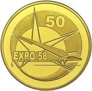 100 Euros - Albert II Brussels Exposition, Belgium, 2008 reverse image