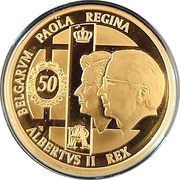 100 Euros - Albert II Royal Wedding Anniversary obverse image