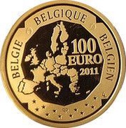 100 Euros - Albert II Victor Horta obverse image