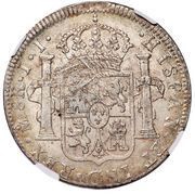 6 Shillings 1 Penny - George III FERDIN VII DEI GRATIA; rectangular indent; countermarked reverse image