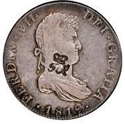 6 Shillings 1 Penny - George III FERDIN VII DEI GRATIA; incuse script; countermarked obverse image