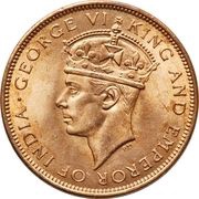 1 Cent - George VI With "King and Emperor" obverse image
