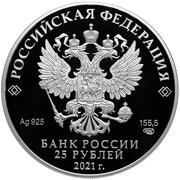 25 Roubles The First Human Space Flight, silver, colored obverse image