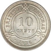 10 Cents - George V reverse image