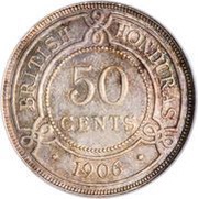 50 Cents - Edward VII, Belize, 1906-1907 reverse image