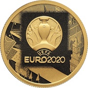 50 Roubles UEFA Euro 2020, Russia, 2021 reverse image