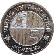 1500 Diners - Joan Martí i Alanis Episcopal Co-Prince, Andorra, 1980 reverse image