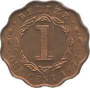 1 Cent - Elizabeth II Bronze reverse image