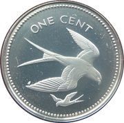 1 Cent Swallow-Tailed Kite; Silver reverse image