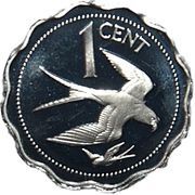1 Cent Swallow-Tailed Kite; Aluminium reverse image
