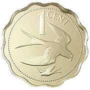 1 Cent Swallow-Tailed Kite; Silver reverse image