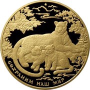 10 000 Roubles Southwest Asian Leopard, Russia, 2011 reverse image