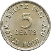 5 Cents - Elizabeth II F.A.O. reverse image