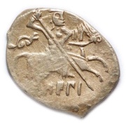 Kopeck - Dmitry Ivanovich "False Dmitry I" Velikiy Novgorod; НРГI obverse image