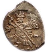 Kopeck - Dmitry Ivanovich "False Dmitry I" Pskov; ПС obverse image